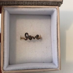 Jennifer Meyer Black Diamond Pave Ring- Rose Gold